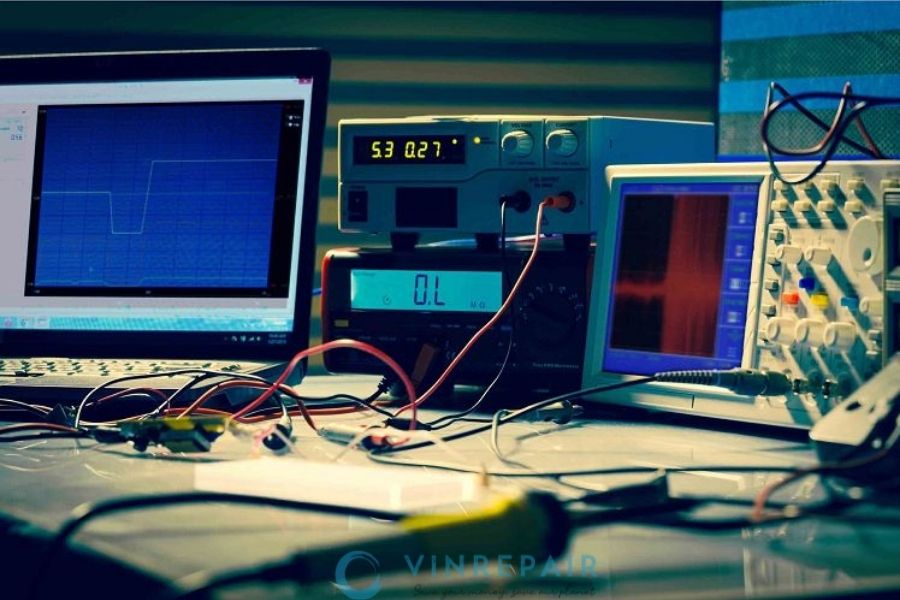 đo xung điện của mạch điện tử công nghiệp